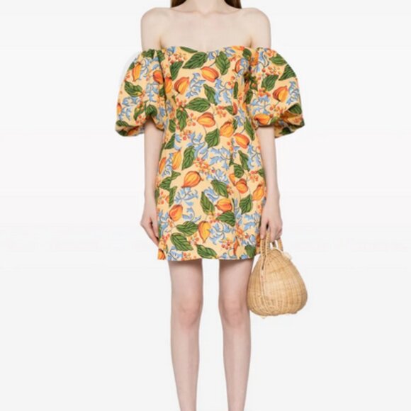 Rhode  Dali Floral-Print Off-Shoulder Minidress Size 6 - Picture 1 of 7